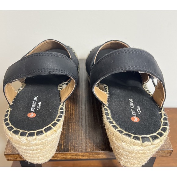 Unstructured by Clarks Womens Petrina Gail Black Nubuck Espadrilles Shoes Size 7 - Picture 7 of 10